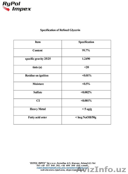 КОМПАНИЯ РЕАЛИЗУЕТ ГЛИЦЕРИН ПИЩЕВОЙ 99,7% ВЫСОКОГО КАЧЕСТВА - Изображение #1, Объявление #1014008