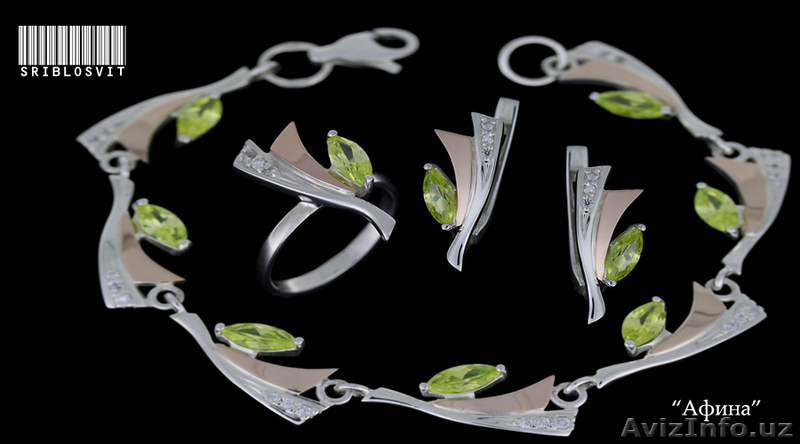 Украшения с золотыми вставками и цветными камнями ОПТОМ - Изображение #1, Объявление #1036254