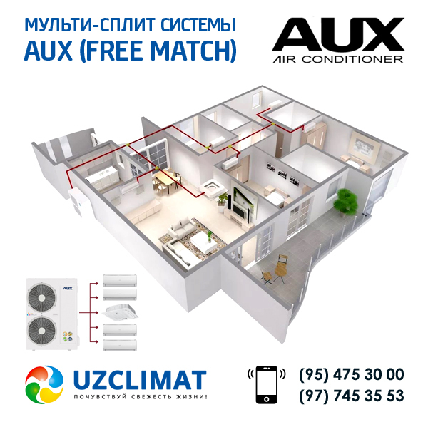   Мульти-сплит система AUX (Free Match) - Изображение #1, Объявление #1656170