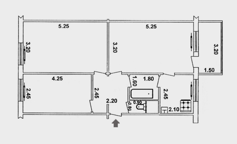3-х комнатная, Ялангач( Высоковольтный), базар Ширин. - Изображение #1, Объявление #1667186