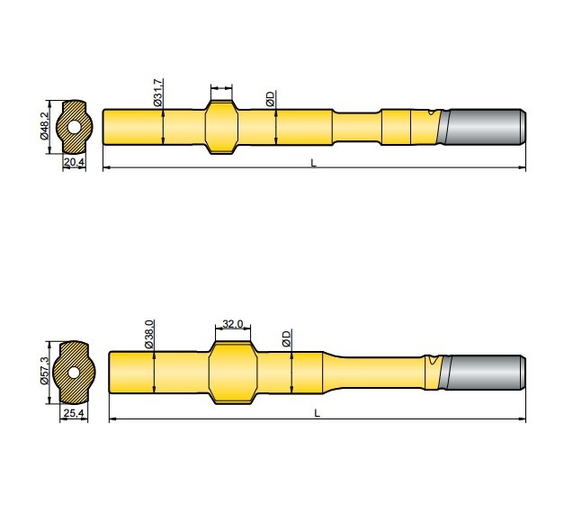 Хвостовик аналог Atlas Copco BBC 42, BBC 44, BBC 54, BBC 100, BBC 120 - Изображение #1, Объявление #1738989