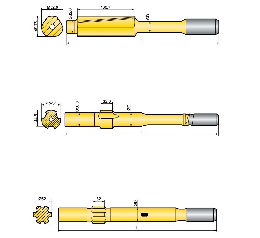 Хвостовик аналог Atlas Copco COP 115, COP 125, COP 130, COP 131, COP 925/928 - Изображение #1, Объявление #1739061
