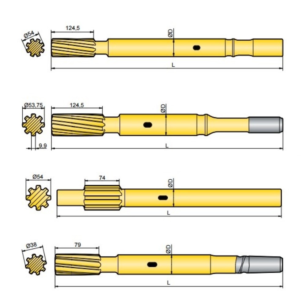 Хвостовик аналог Atlas Copco  COP 1140, COP 1238, COP 1240, COP 1640 - Изображение #1, Объявление #1738981