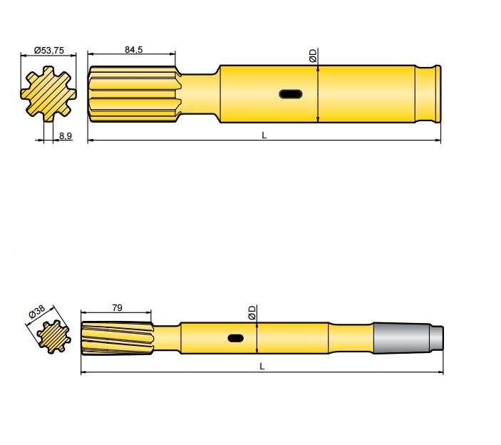 Хвостовик аналог Atlas Copco COP 1432, COP 1435, COP 1532 - Изображение #1, Объявление #1738979