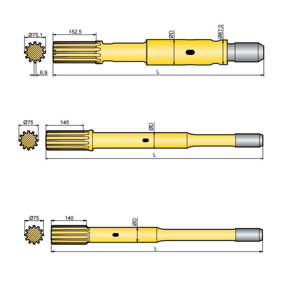 Хвостовик аналог Atlas Copco COP 3060ME, COP 3060MEX, COP 3060MUX - Изображение #1, Объявление #1739058