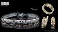 Наборы серебряные с золотыми вставками и цветными камнями ОПТОМ - Изображение #3, Объявление #1036262