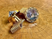 Позолоченные запонки бренда Monarch с кристаллами от всемирно изве - Изображение #2, Объявление #1740515