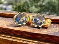 Позолоченные запонки бренда Monarch с кристаллами от всемирно изве - Изображение #3, Объявление #1740515