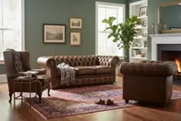 Chesterfield Leather 3 Seater + Mallory Wing Chair + Club Chair Sofa Offer Antiq - Изображение #2, Объявление #1753852