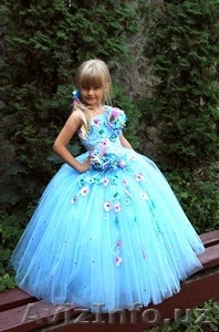 Платье детское голубое 10-001 - Изображение #1, Объявление #1209086