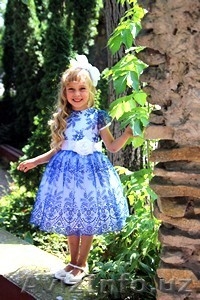 Платье детское бело-синее 10-003 - Изображение #1, Объявление #1209121