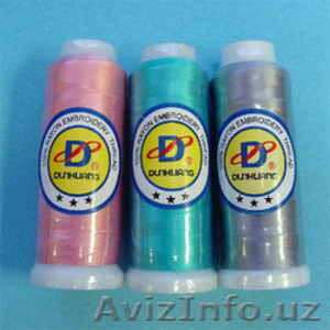 Вышивальные нитки вискоза (Rayon) DUNHUANG 120D/2, 5000Y   - Изображение #1, Объявление #1230493