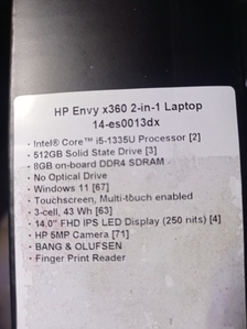 Noutbook HP ENVY x360 i5-1335U/8gb - Изображение #1, Объявление #1742094