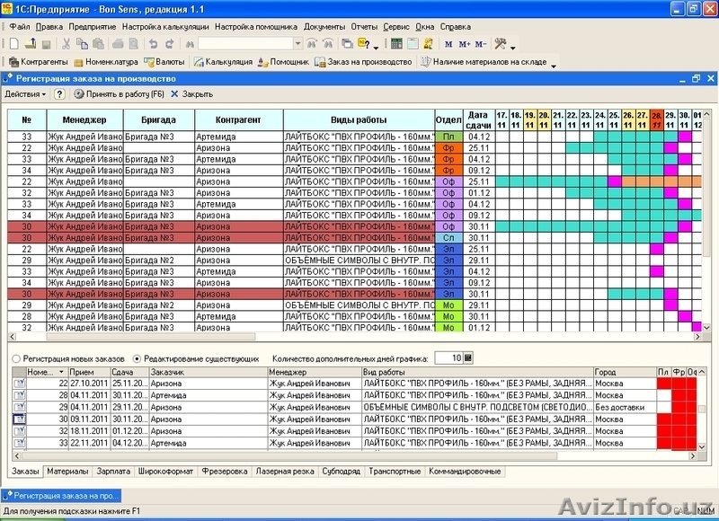 Программа «BON SENS» - Автоматизация производственного процесса наружной рекламы - Изображение #5, Объявление #806460