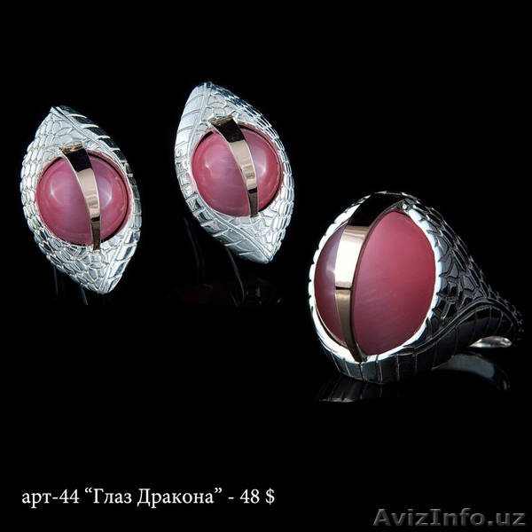 Серьги из серебра с цветными камнями и золотыми вставками ОПТОМ - Изображение #3, Объявление #1036277