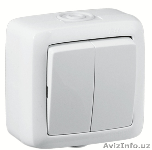 Серия розеток и  выключателей «ALFA IP44» открытой установки,гарантия 5 лет  - Изображение #1, Объявление #1424201