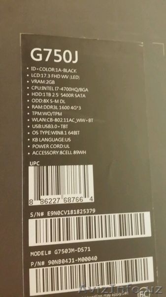Asus G750JW-BBI7N05 Республика Gamers 17.3 Intel  - Изображение #3, Объявление #1479978