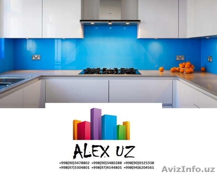 Стеклянные фартуки для кухни Ташкент +998998494801 +99 - Изображение #6, Объявление #1517112