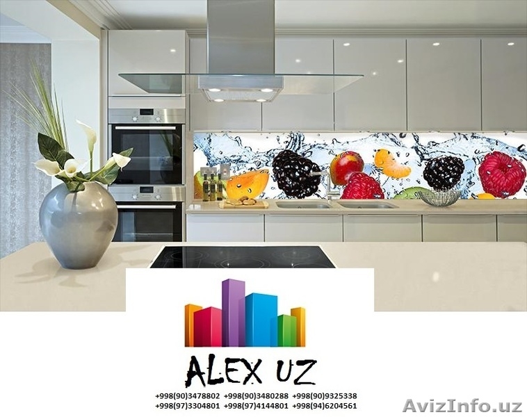 Стеклянные фартуки для кухни Ташкент +998998494801 +99 - Изображение #7, Объявление #1517112