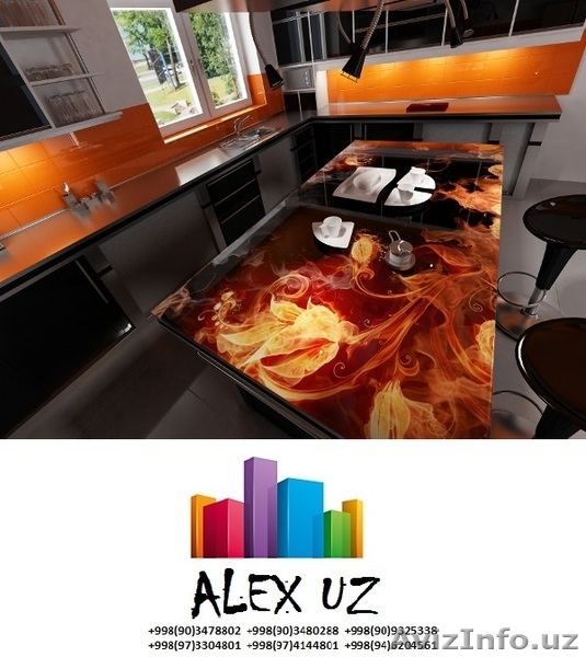 Стеклянные фартуки для кухни -Скинали. Фото -плитка.Печать на плитке. Любой диза - Изображение #8, Объявление #1548276