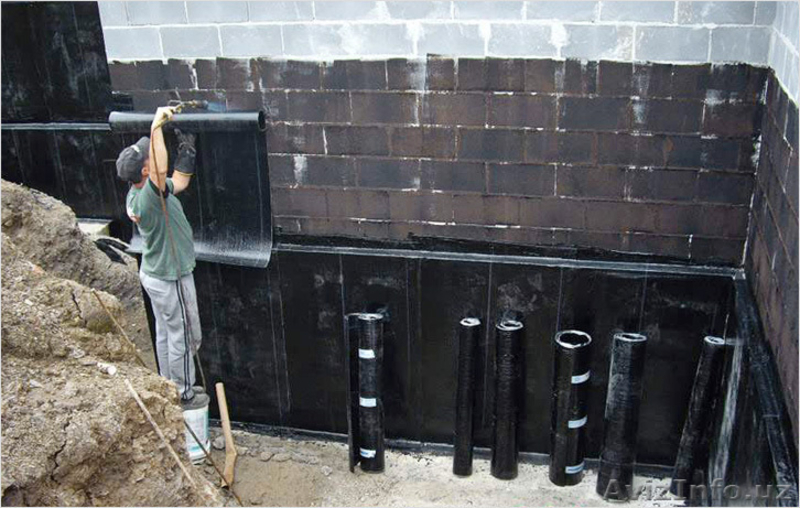 Гидроизоляция жидкая и твердая в Ташкенте. Течет крыша? Протекает и топит подвал - Изображение #4, Объявление #1595216