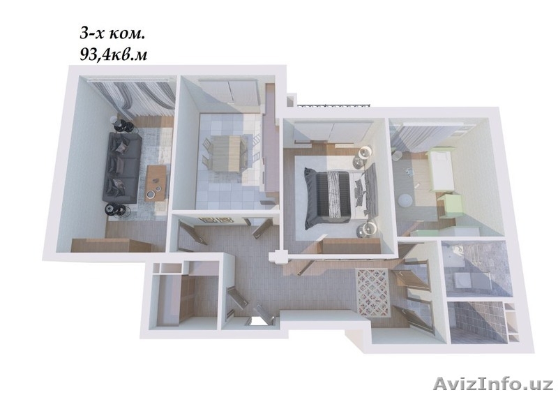 Продаются квартиры в новостройках в разных районах Ташкента - Изображение #3, Объявление #1616013