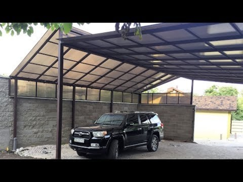 Изготовление навесов из металла и дерева, поликорбоната и стекла каленного. В пр - Изображение #3, Объявление #1649846