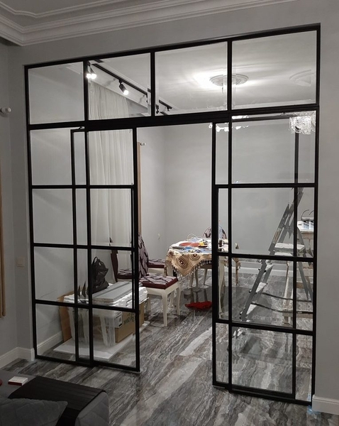 Стеклянные распашные и раздвижные двери, стеклянные перегородки. Все виды работ  - Изображение #4, Объявление #1685249