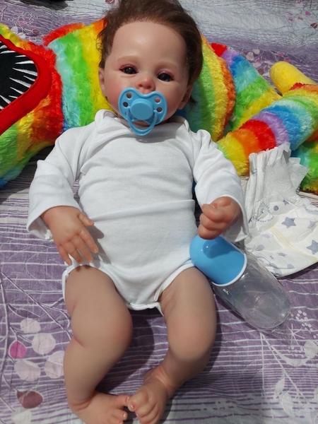 Кукла реборн силиконовая с 3D кожей и сосудистыми венами 45 см. Как ребенок - Изображение #4, Объявление #1731593