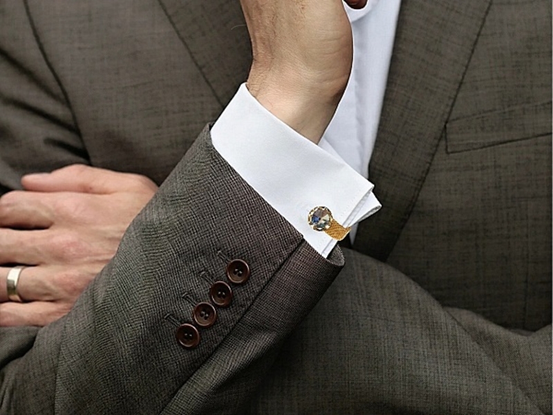 Позолоченные запонки бренда Monarch с кристаллами от всемирно изве - Изображение #6, Объявление #1740515